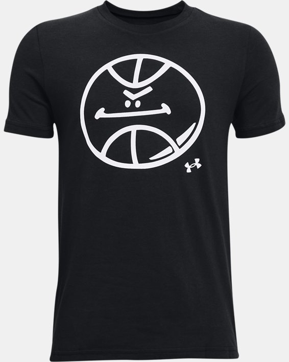 Boys' UA Sketch Basketball Short Sleeve T-Shirt, Black, pdpMainDesktop image number 0